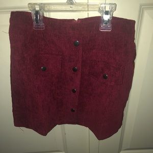 Maroon corduroy skirt